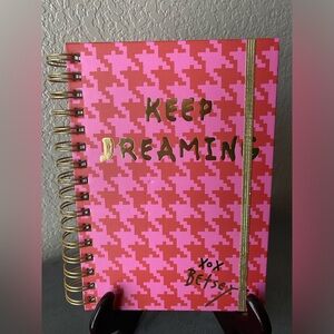 NWOT Betsey Johnson Pink and Red Plaid Spiral Notebook